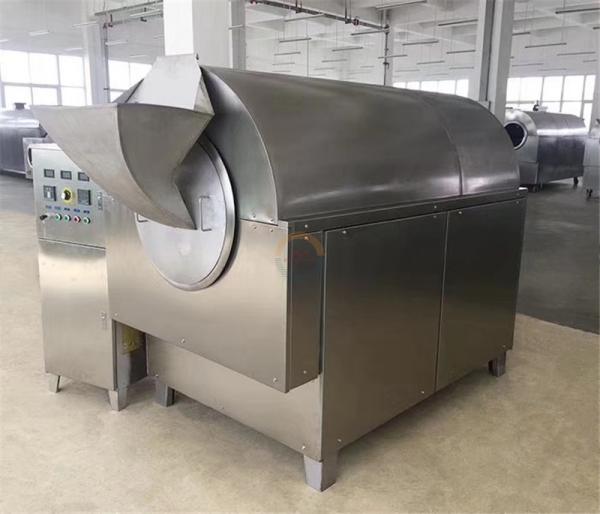 Automatic Peanut Electromagnetic Roasting Machine Auto Roasted Sesame Seeds Almonds Nuts Induction Drum Roaster for Sale