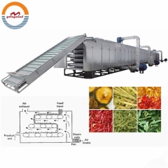 Automatic Cassava Potato Chips Herbs Conveyor Mesh Belt Type Dryer Onion Tea Leaf Herb Continuous Tunnel Drying Machine for Sale