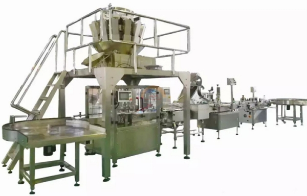 Automatic Jar Bottle Granule Weighting Filling Capping Machine Auto Nut Bean Grain Weighing Packaging Line Machinery for Sale