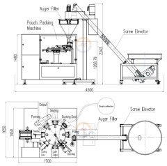Automatic Zipper Pouch Powder Filling Packing Machine Zip Lock Stand up Paper Bag Doypack Flour Packaging Machinery for Sale