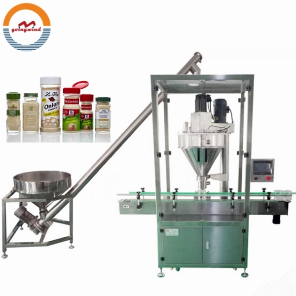 Automatic Spice Powder Jar Filling Capping and Packing Machine Auto Seasoning Plastic Glass Bottle Packaging Machinery for Sale