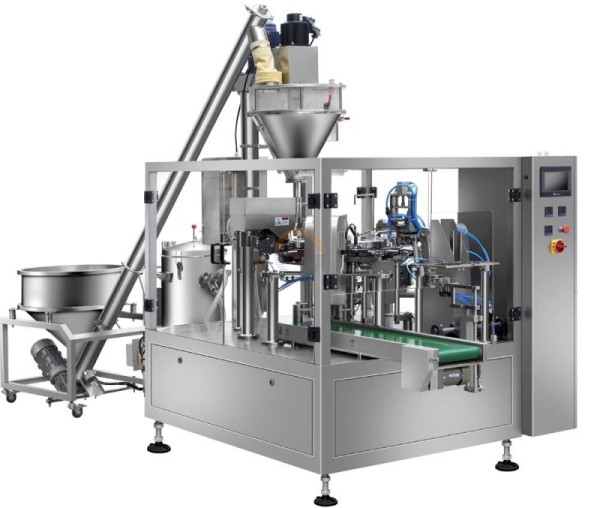 Automatic Zipper Pouch Powder Filling Packing Machine Zip Lock Stand up Paper Bag Doypack Flour Packaging Machinery for Sale