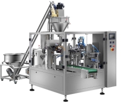 Automatic Zipper Pouch Powder Filling Packing Machine Zip Lock Stand up Paper Bag Doypack Flour Packaging Machinery for Sale