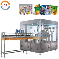 Automatic 4 Nozzles Stand up Pouch Filling and Sealing Packing Machine Auto Stand-up Spout Bag Juice Bagging Capping Machinery