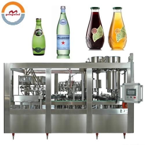 Automatic Glass Bottle Filling and Capping Packing Machine Auto Fruit Juice Mineral Water Bottling Labeling Line Plant for Sale