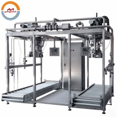 Automatic Fruit Puree Jam Juice 220l Aseptic Bag in Drum Filling Machine Pulps 200 Liter Bucket Barrel Bag in Box Manual Filler