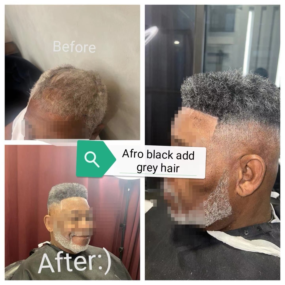 Afro Full Lace toupee for black men
