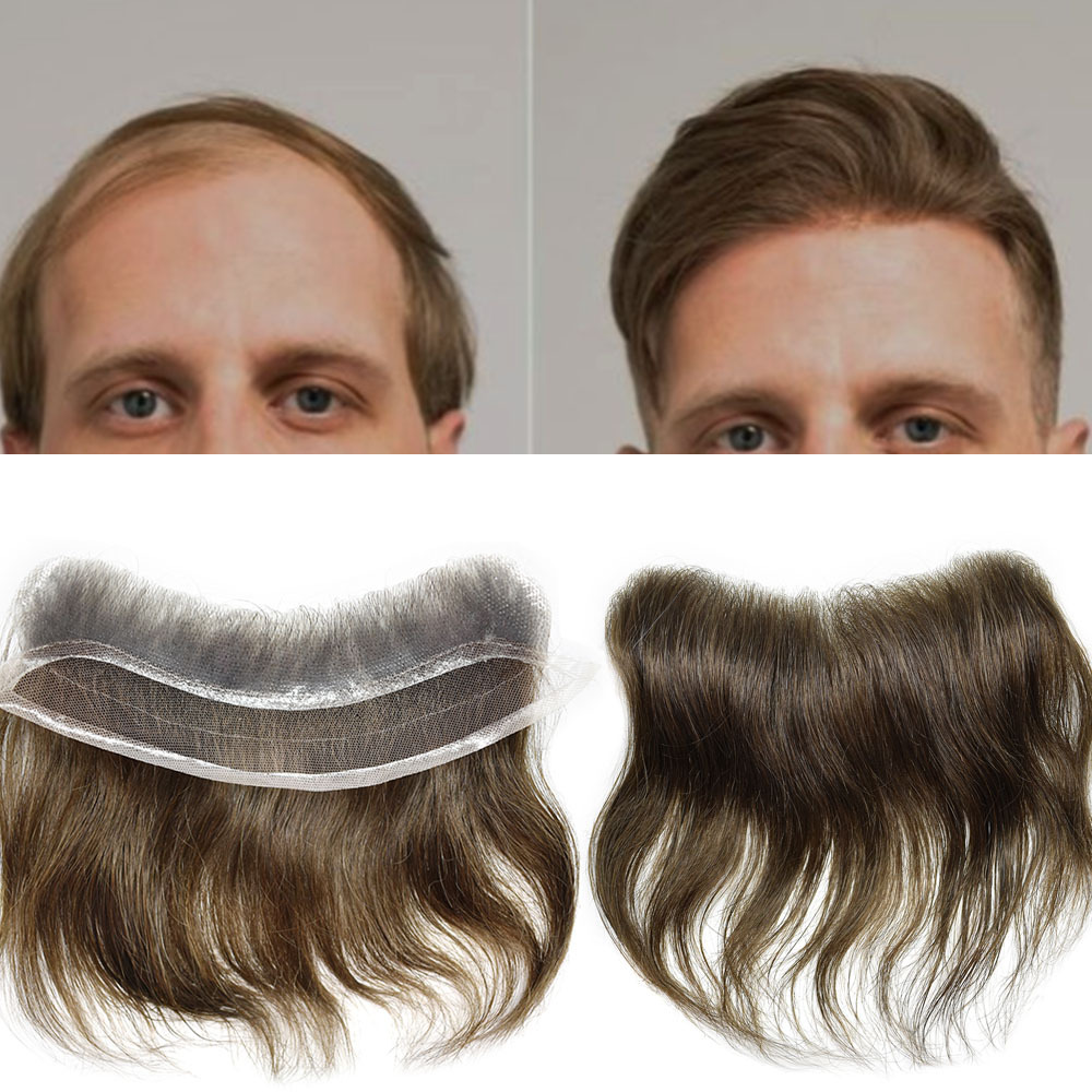 Malelionhair Hairline Toupee For Men Lace Natural Human Hair Bleached Konts Frontal Mens Hair Piece