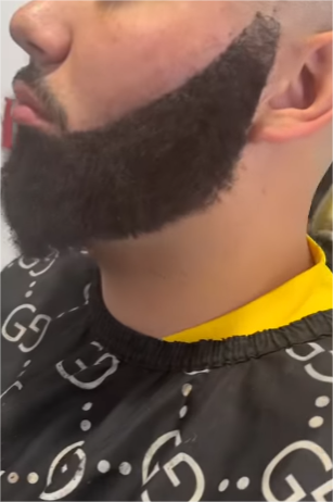 Malelionhair Afro False Beard Units Weave Mustaches Stock Soft Lace Base Easy To Tape For Men