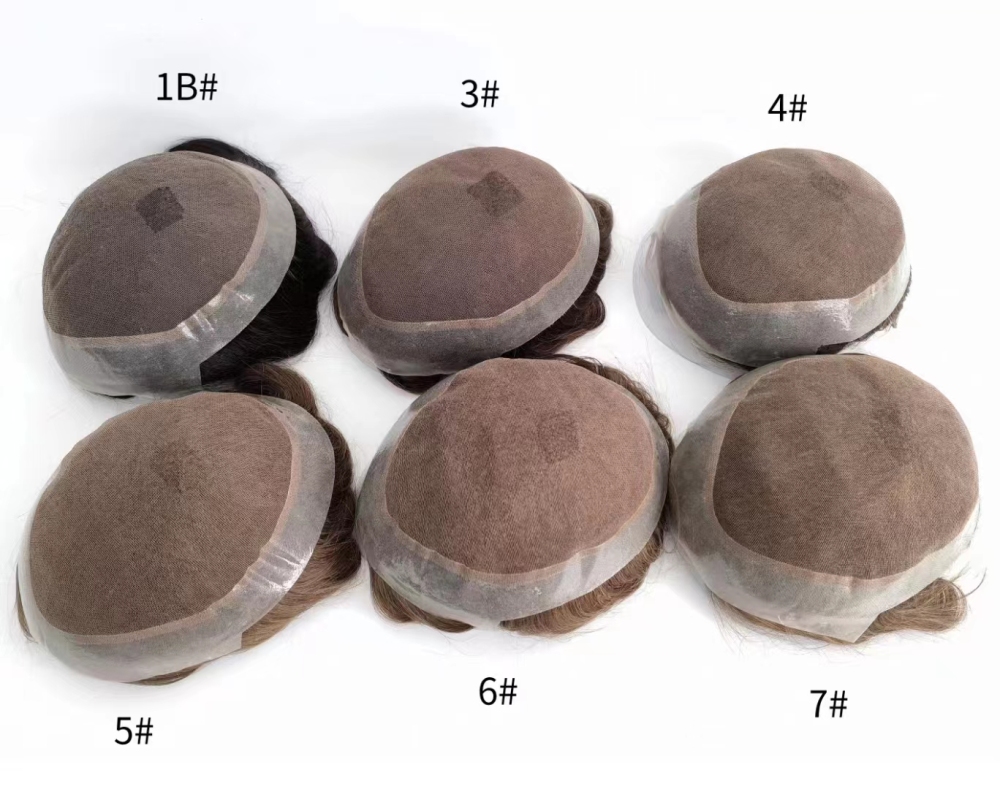 Malelionhair Toupee For Men French Lace Center PU Around Easy To Tape Mens Hair System Australia
