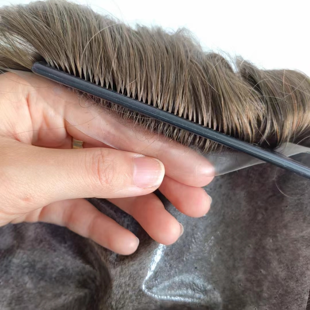 Malelionhair Injected Poly Thin Skin Durable 0.10MM With Breathable Holes Hair System For Men