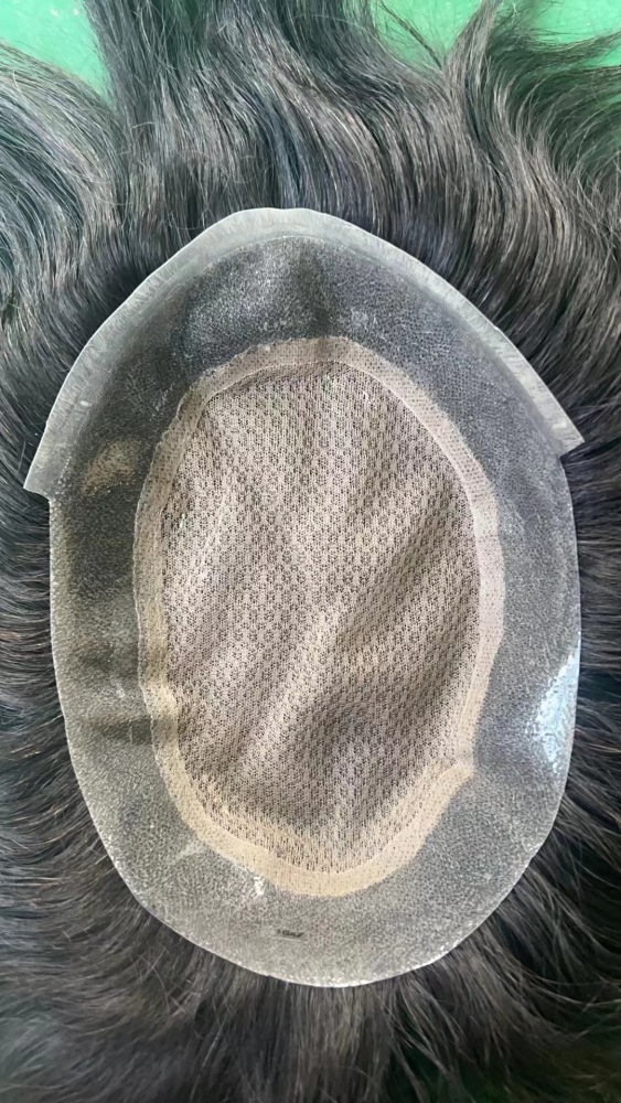 Silk Base Center Clear PU Around Hair System For Men SAP