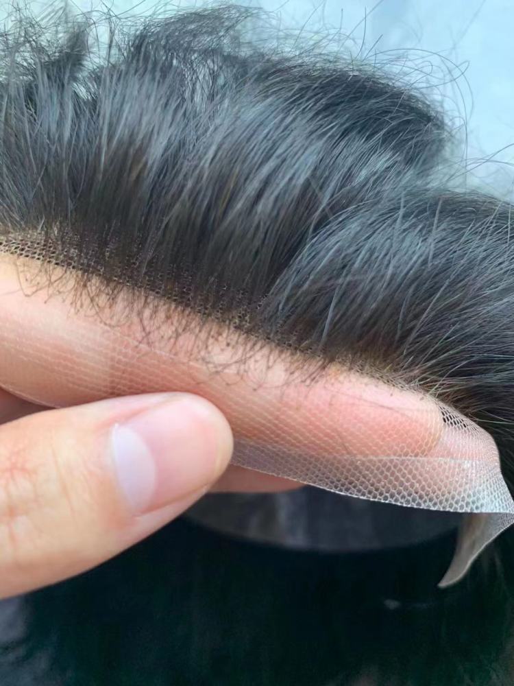 Silk Base French Lace Front Bleached Knots Hair System for Men | Natural Hairline | Long-lasting SFP