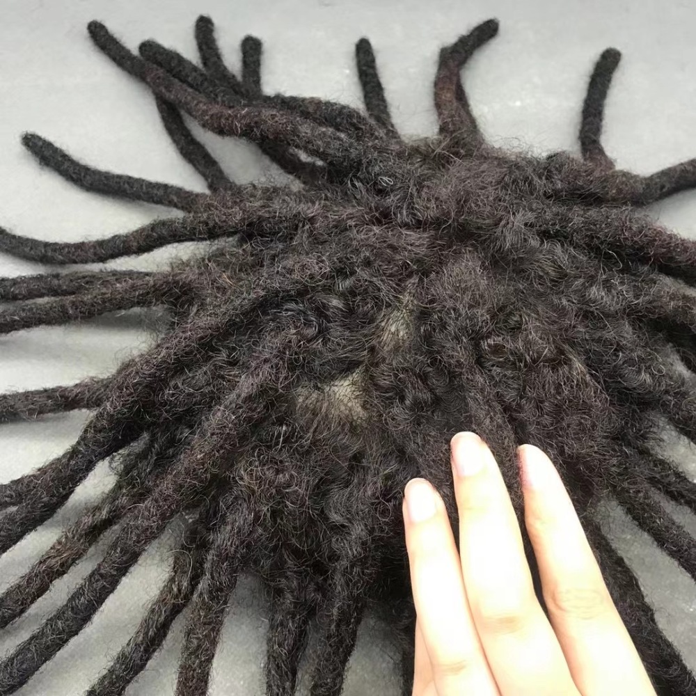Tupe dreadlocks for balck men Locs long braids wigs full clear poly hair units for men