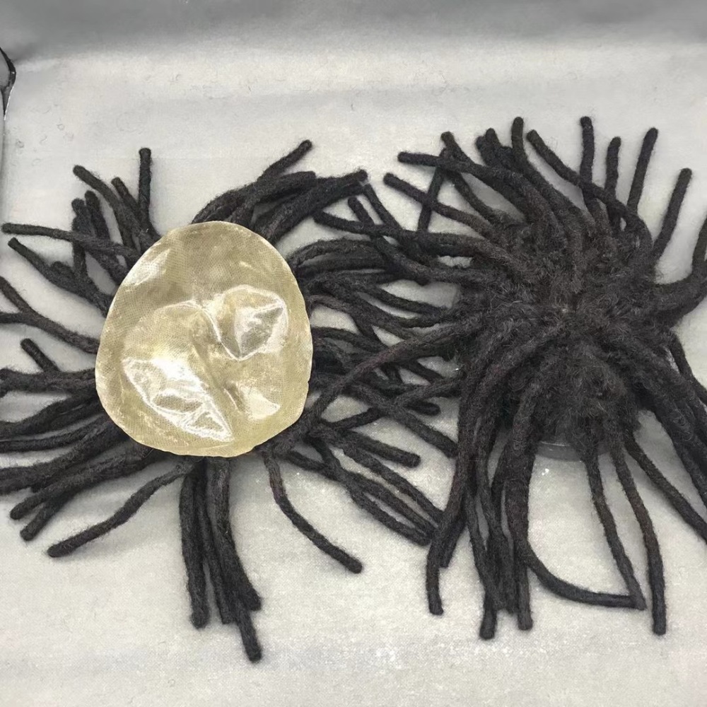 Tupe dreadlocks for balck men Locs long braids wigs full clear poly hair units for men