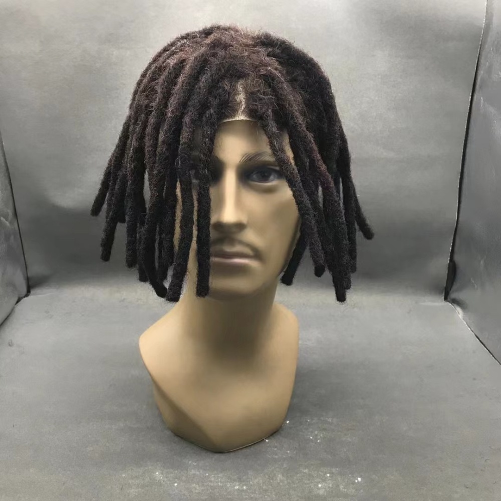 Tupe dreadlocks for balck men Locs long braids wigs full clear poly hair units for men