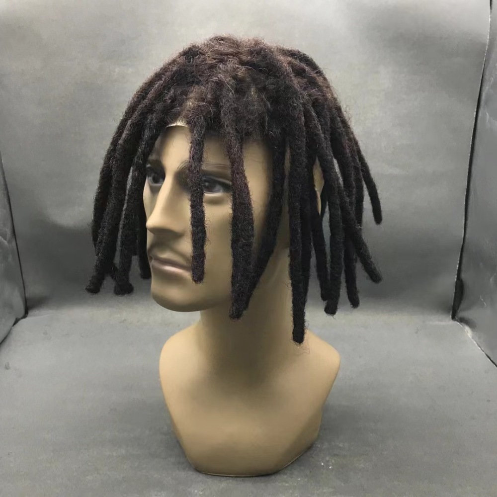 Tupe dreadlocks for balck men Locs long braids wigs full clear poly hair units for men