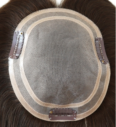 5.5"x6" Fine Mono in body Poly Coating perimeter 16" hair topper