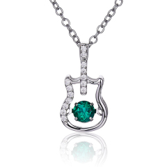 women's necklace 925 sterling silver cultivation emerald pendant party gift exquisite jewelry jewelry