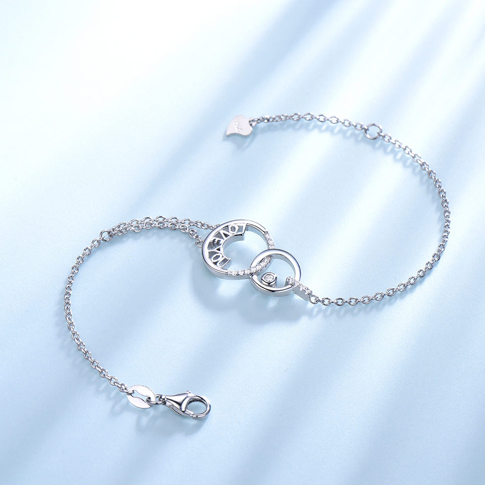 925 Sterling silver Bracelets Love Forever Fashion Letter Bracelets female Bangle for Women classic Engagement Jewelry