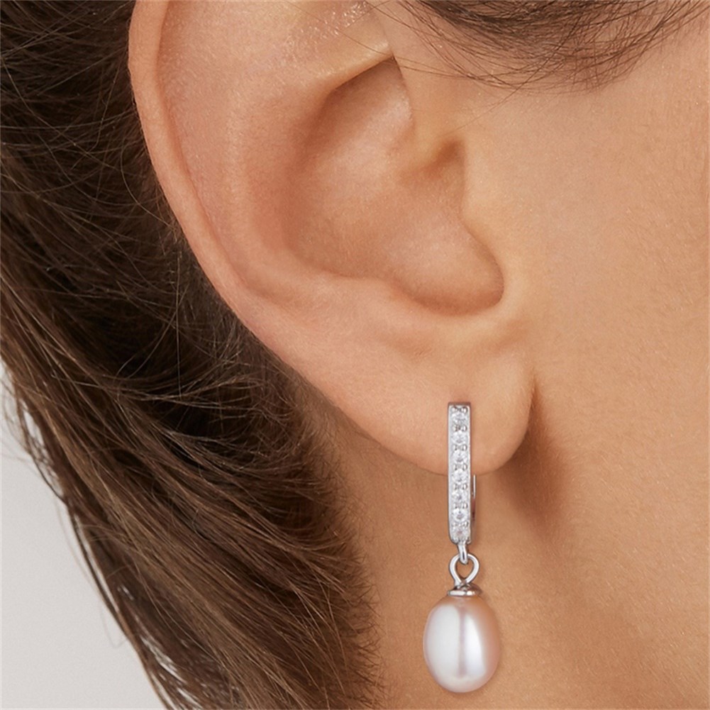 925 Sterling Silver Women's Stud Earrings Fashion Pearl Personality Earring Jewelry Party Valentine's Day Gift