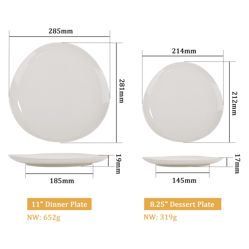 Rounded Triangle Dinner Plate