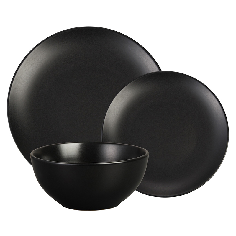 Stoneware matt monochrome glaze dinner sets