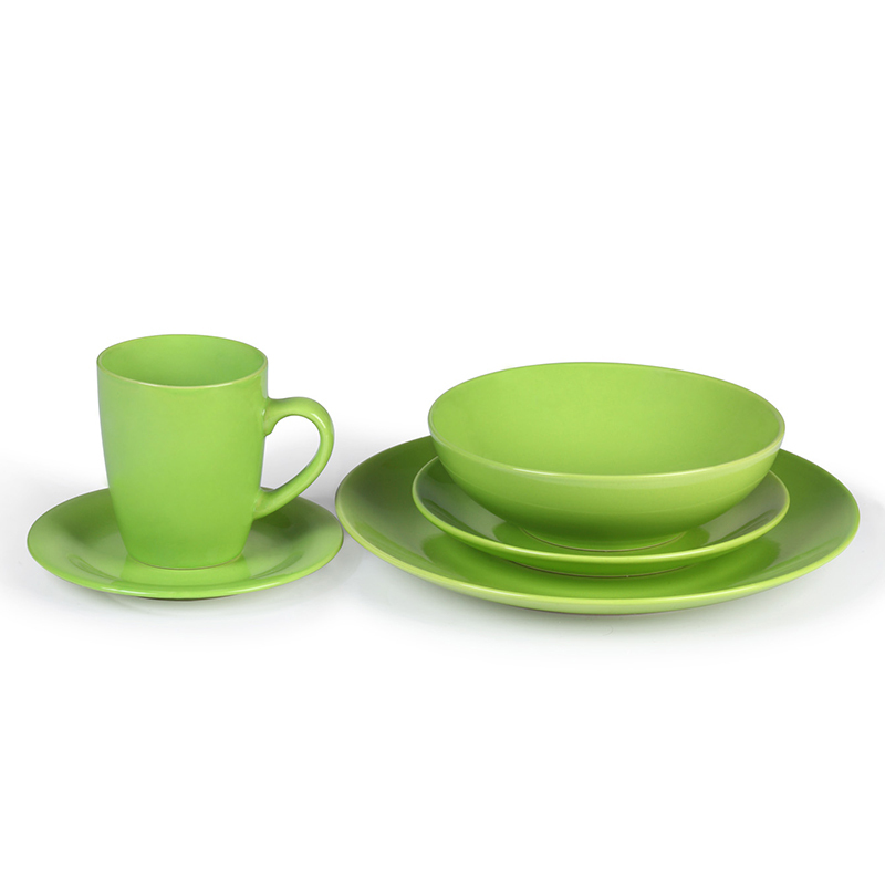 Stoneware monochrome glaze dinner sets