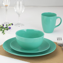 Stoneware monochrome glaze dinner sets