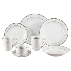 Double Gold rim dinner sets