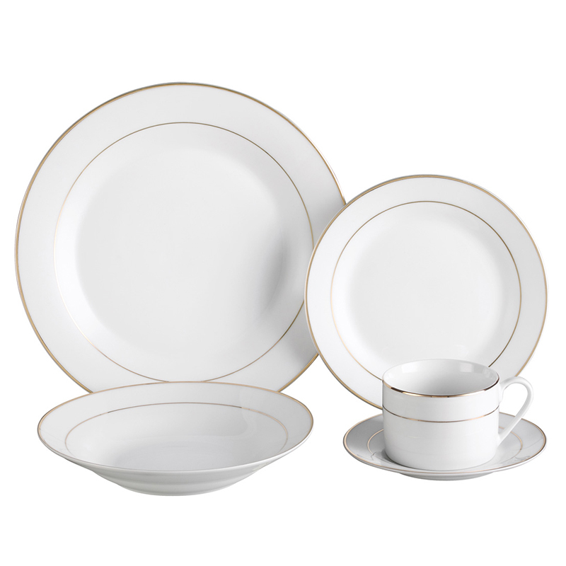 Double Gold rim dinner sets