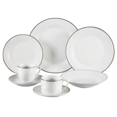 Platinum rim dinner sets