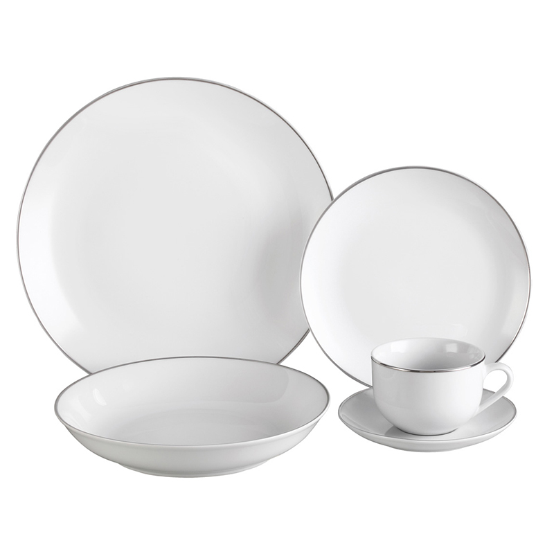 Platinum rim dinner sets