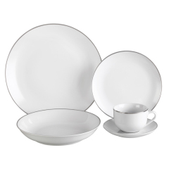 Platinum rim dinner sets