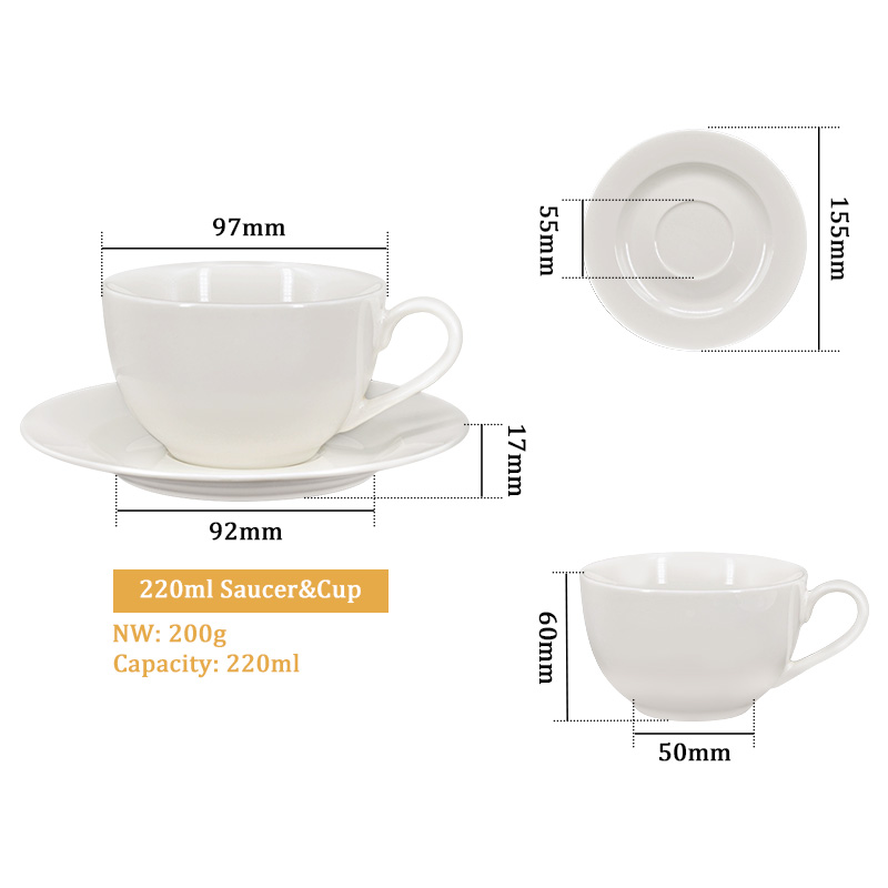 155cm Saucer+220ml Coupe Cup