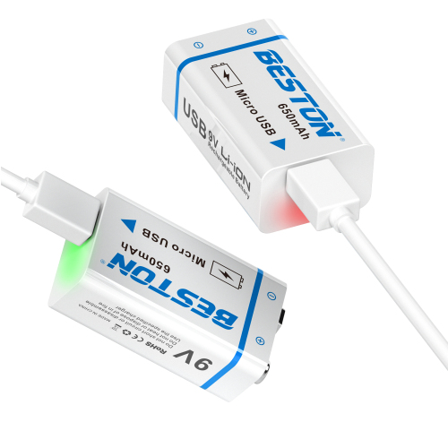 Beston USB 9V 9VM-65 Rechargeable Lithium Battery