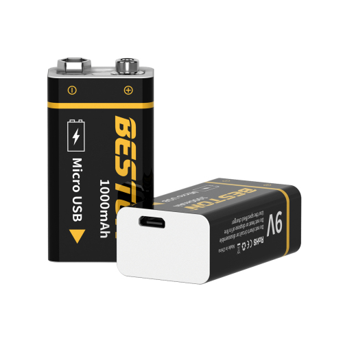 Beston USB 9V 1000mAh Rechargeable Lithium Battery