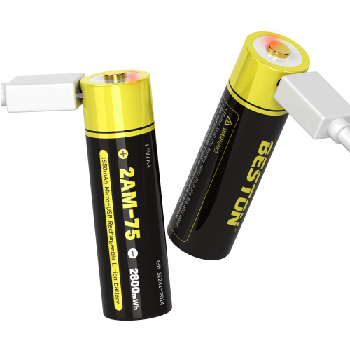 Beston USB 1.5V AA Rechargeable Lithium Battery AA2800mWh