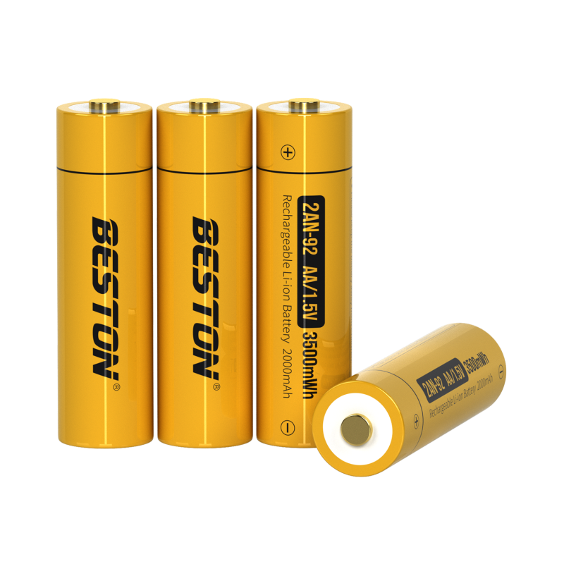 Beston 1.5V AA Rechargeable Lithium Battery 3500mWh
