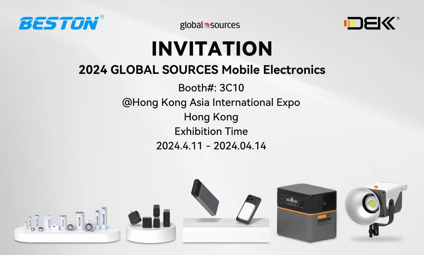 Invitation For The Upcoming 2024 HK Global Sources (Spring Edition) —— BESTON