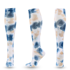 Custom Men Women Knee High compression socks 20-30 mmhg Sport Tie Dye Horse Riding Socks