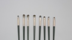 M1401 Green aluminum tube gradient wool makeup brush set