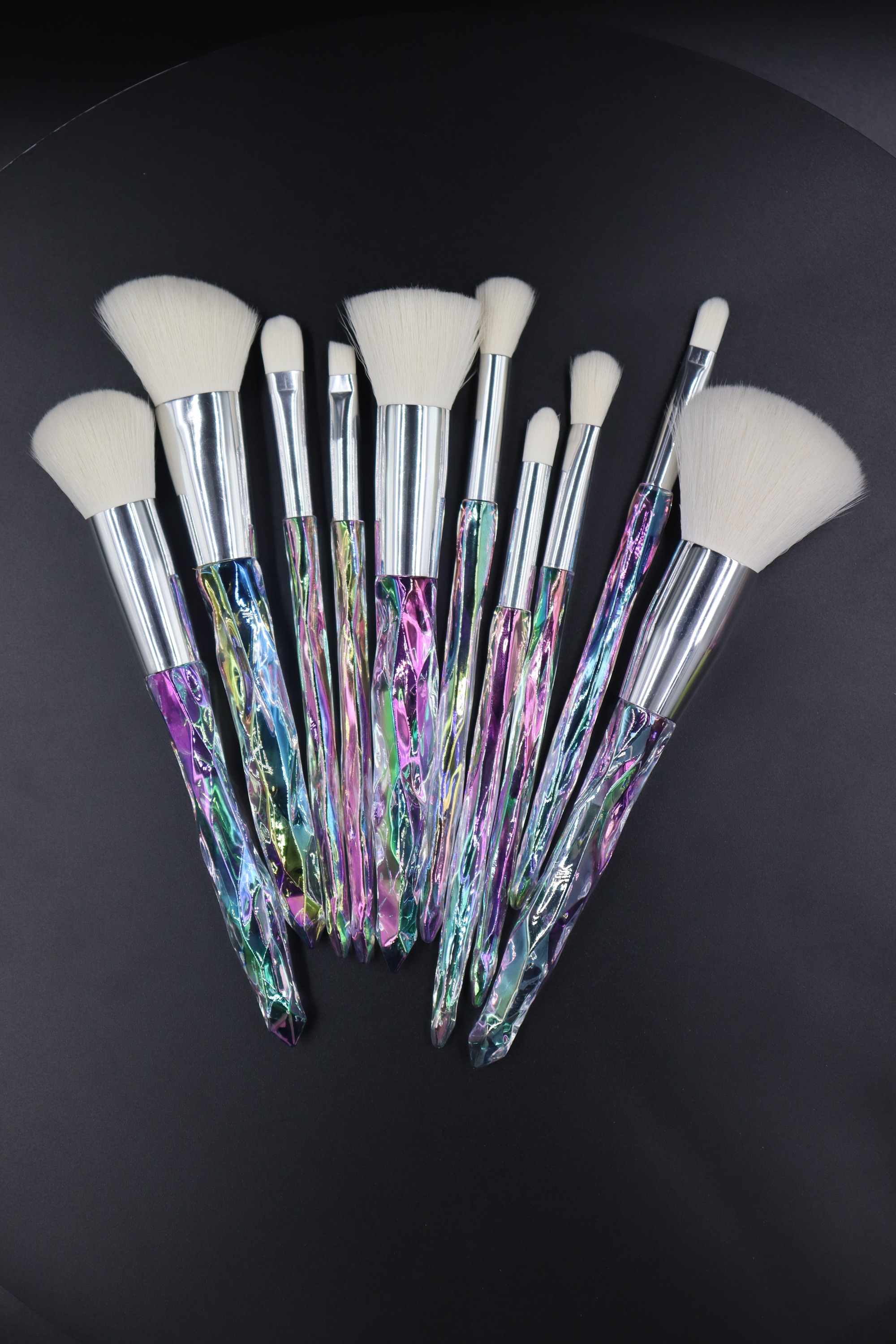 M1004 White hair polarized crystal brush set original picture without PS