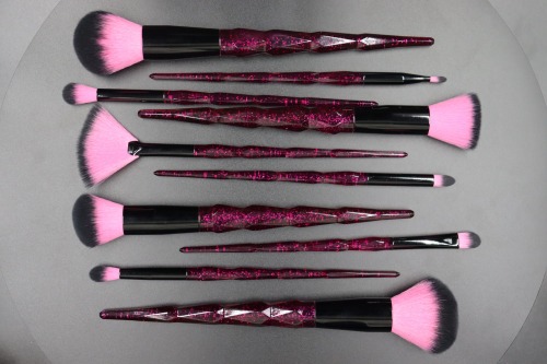 M1003 Pink crystal brush set original picture without PS