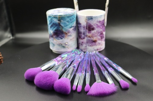 M1002 Rose purple gradient crystal brush set original picture without PS