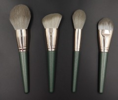 M1401 Green aluminum tube gradient wool makeup brush set