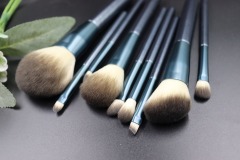 M905 White Brown Blue Lacquer Gloss Handle Makeup Brush Set