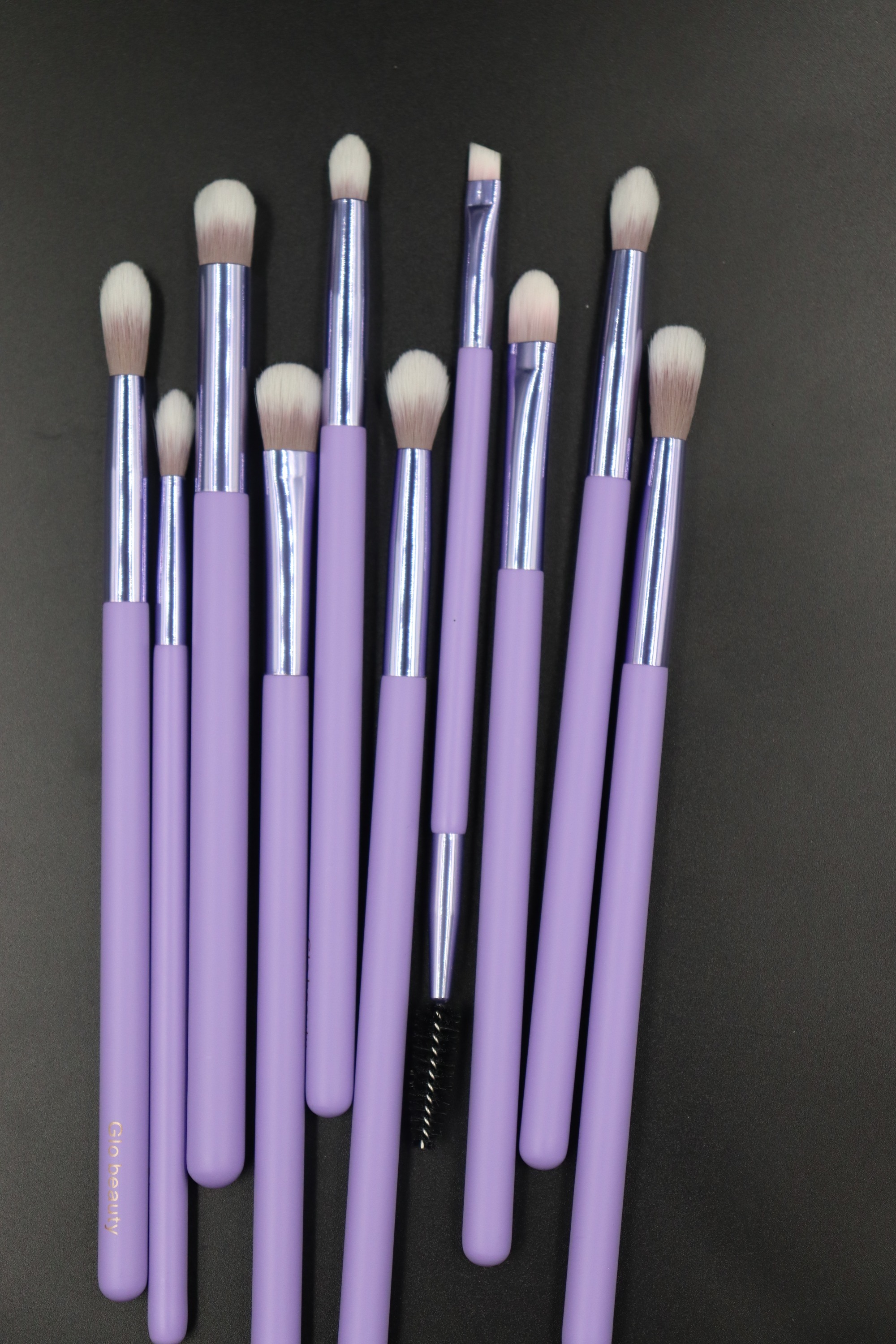 M1302 White Hair Taro Purple Handle Makeup Brush Set