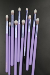 M1302 White Hair Taro Purple Handle Makeup Brush Set