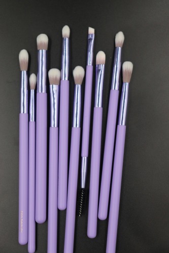 M1302 White Hair Taro Purple Handle Makeup Brush Set